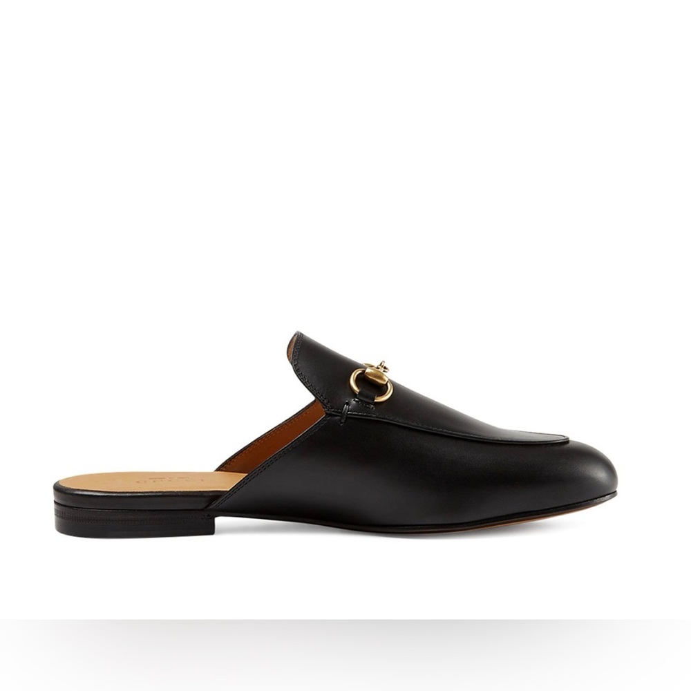 Gucci Princeton Black Leather Mules